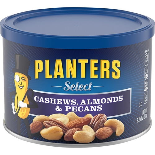 Planters Select. Cashews, Almonds & Pecans - 8.25 oz can 3 Planters Select. Cashews, Almonds & Pecans - 8.25 oz can