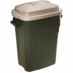 Roughneck 30-Gallon Evergreen Plastic Trash Can