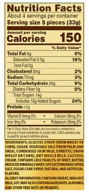 Werther's Original Soft and Creamy Caramels with Vanilla, 4.51 oz 4 Werther's Original Soft and Creamy Caramels with Vanilla, 4.51 oz - Image 2