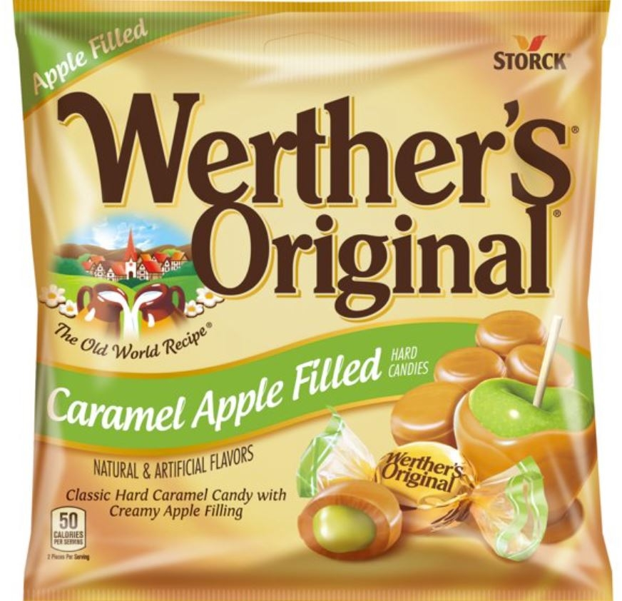 Werther's Original Hard Apple Filled Caramel Candy, 5.5 oz 3 Werther's Original Hard Apple Filled Caramel Candy, 5.5 oz