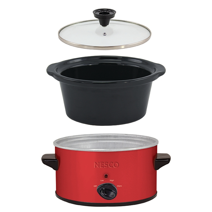 Nesco 1.5 Qt Metallic Red Slow Cooker 4 Nesco 1.5 Qt Metallic Red Slow Cooker - Image 2