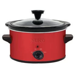 Nesco 1.5 Qt Metallic Red Slow Cooker