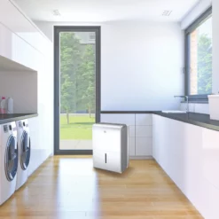 Perfect Aire 22 Pt./Day 2-Speed Flat Panel Dehumidifier -Home Goods Sales Store 1pfd flat panel dehum lifestyle