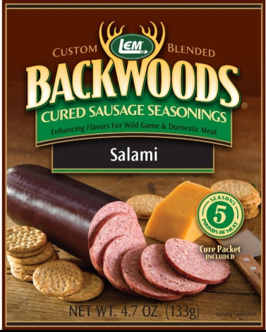 LEM Backwoods Salami Cured Sausage Seasoning 4.7 oz 3 LEM Backwoods Salami Cured Sausage Seasoning 4.7 oz