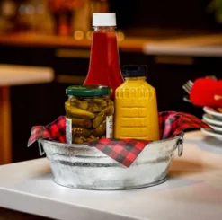 Behrens 3 Gallon Hot Dipped Steel Mini Round Low Flat Tub -Home Goods Sales Store 32550004 1