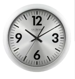 La Crosse Jett Brush Steel Wall Clock, 11.5"