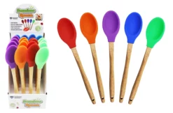 Diamond Visions 11-1840 Bamboo Handle Silicone Spoon - Assorted 5 Diamond Visions 11-1840 Bamboo Handle Silicone Spoon - Assorted -Home Goods Sales Store 40200134 2