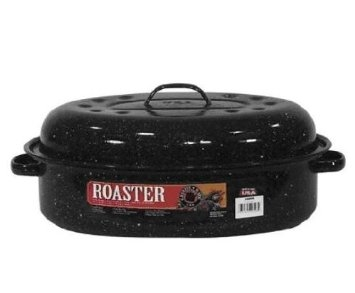 Granite Ware Covered Oval Roaster, Black 3 Granite Ware Covered Oval Roaster, Black