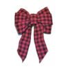 Holiday Trims 6212 Buffalo Plaid Deluxe Wired Christmas Bow – 14 inch -Home Goods Sales Store 51270010