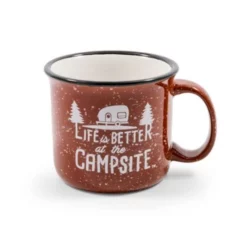 Camco Life is Better at the Campsite Mug - Red Enamel Style