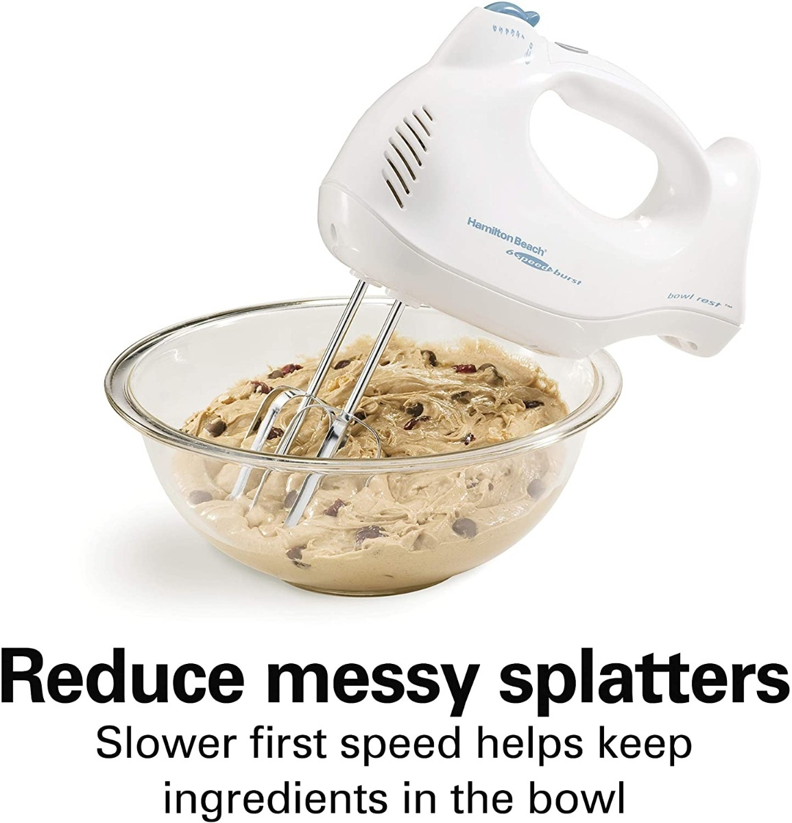 Hamilton Beach Power Deluxe 6-Speed Electric Hand Mixer with Snap-On Storage Case 6 Hamilton Beach Power Deluxe 6-Speed Electric Hand Mixer with Snap-On Storage Case - Image 4