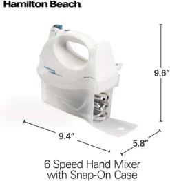 Hamilton Beach Power Deluxe 6-Speed Electric Hand Mixer with Snap-On Storage Case -Home Goods Sales Store 5590984 7 1