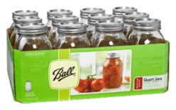 Ball Regular-Mouth 32 Oz. Mason Jars w/Lids & Band, 12 Ct.