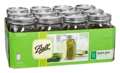Ball Wide Mouth 32 Oz. Mason Jars w/Lids & Bands, 12 Ct.