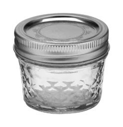Ball Quilted Crystal Regular Mouth 4 Oz. Mason Jar w/Lids & Bands, 12 Ct.