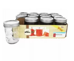 12 Pack Kerr Regular Mouth Jars - 1/2pt (8oz)