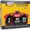 Ruffies 42 Gallon Black Contractor Bags, 24 Count 2 Ruffies 42 Gallon Black Contractor Bags, 24 Count -Home Goods Sales Store 71uabfeqihl ac sl1338