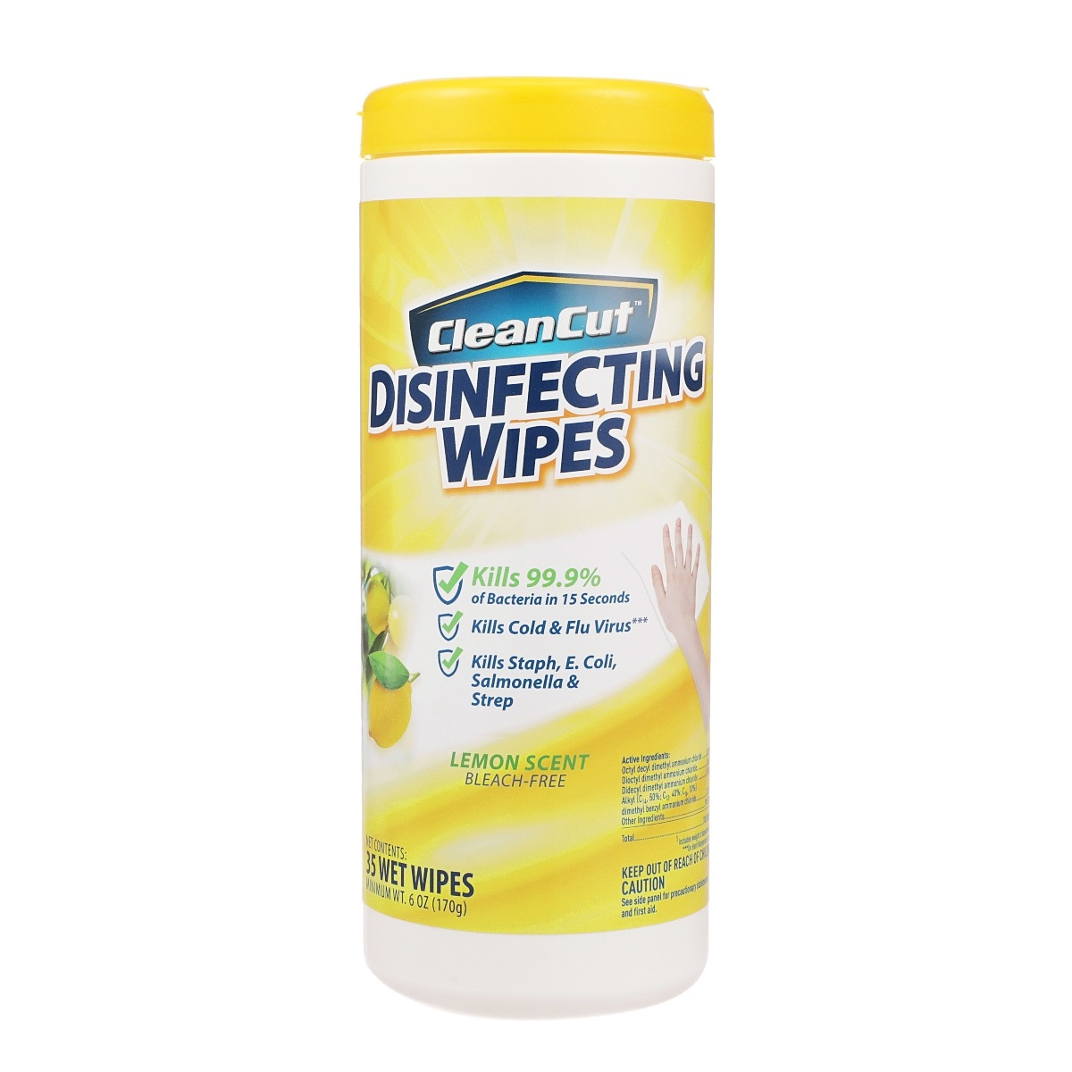 Clean Cut Lemon Scented Disinfecting Wipes – 35 Count 3 Clean Cut Lemon Scented Disinfecting Wipes – 35 Count