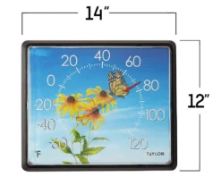 Taylor 12" x 14" Dial Thermometer, Butterfly -Home Goods Sales Store 7560162 3