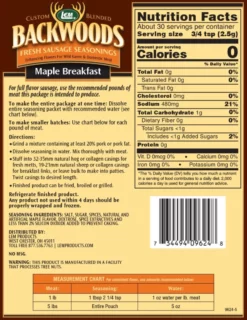 LEM Backwoods Maple Breakfast Fresh Sausage Seasoning – Makes 5 lbs -Home Goods Sales Store 9624 2