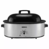Nesco 18 Qt. Stainless Steel Roaster Oven Porcelain Cookwell -Home Goods Sales Store black mwr front view