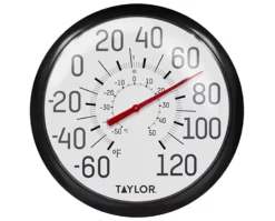 Taylor 13.25" Thermometer -Home Goods Sales Store black 1