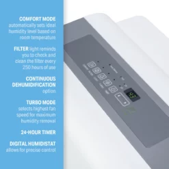 Perfect Aire 50-Pint Flat Panel Energy Star Dehumidifier MODEL #: 2PFD50 -Home Goods Sales Store enhanced content dehumidifiers 2pfd series no pump control panel