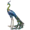 Apline 27" Metallic Peacock Outdoor Décor w/ Glossy Finish -Home Goods Sales Store jum208