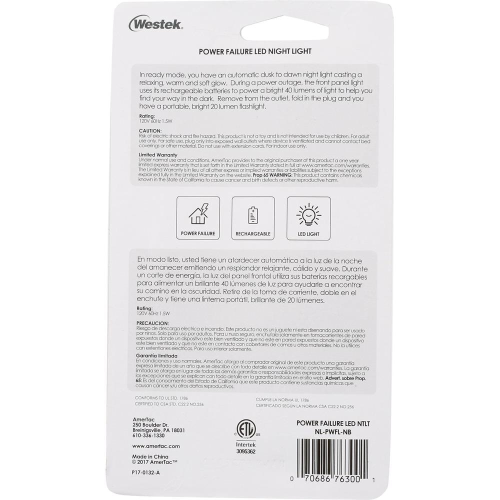 Amertac Power Failure LED Night Light 8 Amertac Power Failure LED Night Light - Image 6