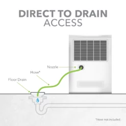 Perfect Aire 22 Pt./Day 2-Speed Flat Panel Dehumidifier -Home Goods Sales Store pa 1pfd direct to drain access back