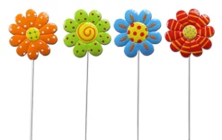 Alpine Polka Dot Daisy Pot Stickers - Assorted