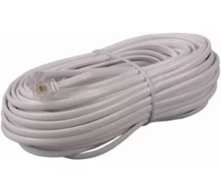 Audiovox TP443WHR 50 Foot 6-Wire White Telephone Line