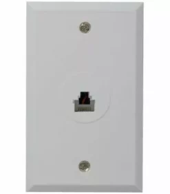 Audiovox TPH552R Rj45 Network White Flush Wall Jack