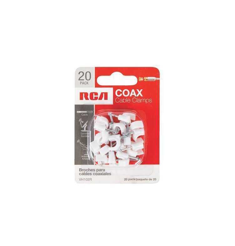 Audiovox Coax Cable Nail Clip - 20 Pk 5 Audiovox Coax Cable Nail Clip - 20 Pk - Image 3