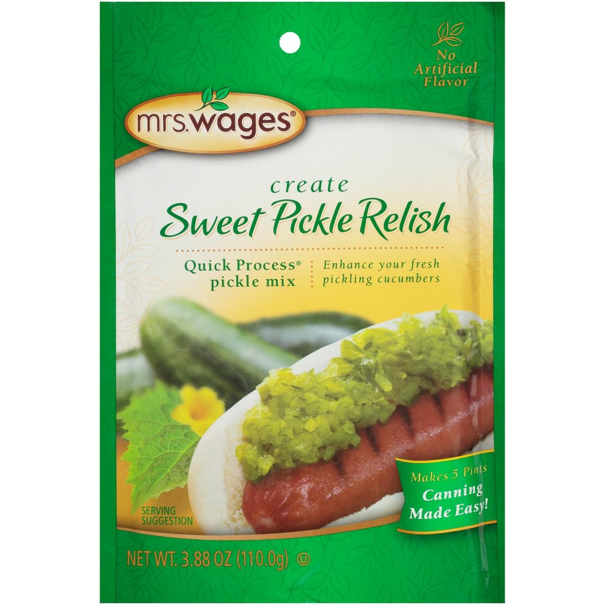 Mrs. Wages Sweet Pickle Relish Mix – 3.9 oz 3 Mrs. Wages Sweet Pickle Relish Mix – 3.9 oz