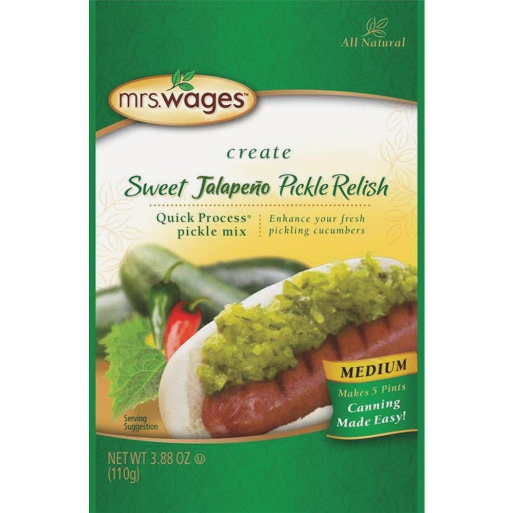 Mrs. Wages Quick Process Sweet Jalapeno Pickle Relish – 3.88 oz 3 Mrs. Wages Quick Process Sweet Jalapeno Pickle Relish – 3.88 oz
